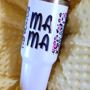 Mama leopard tumbler 40oz